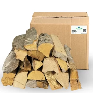 Legna da ardere di Faggio, Tronchetti da 25 cm, Secca e pronta all'uso per Riscaldamento, Stufe, Caminetti, Barbecue (15 Cartoni, 225 kg)