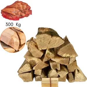 Legna da Ardere Sacco 300 Kg Faggio per Camini e Stufe Tronchetti di Legna Secca Accendifuoco Pronti all'Uso - ZIK